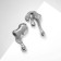 Earrings Metal "melting" drops, color silver