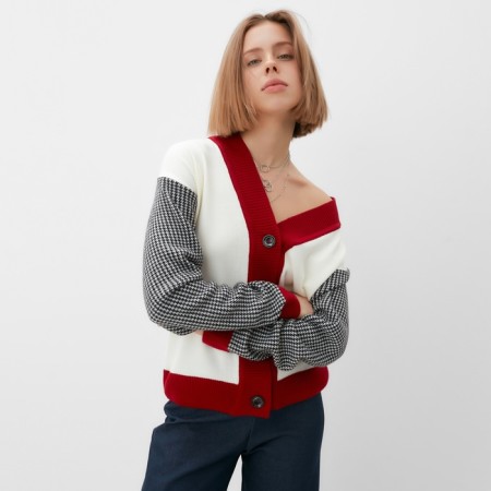 Cardigan Female Minaku, Ecrew color, size 46