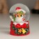 Souvenir Polystone Water Ball "New Year's character with a bow, Christmas tree" MIX 4.7x4.7x6.5 cm