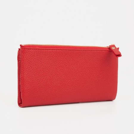 Women's wallet on magnets, red color-1