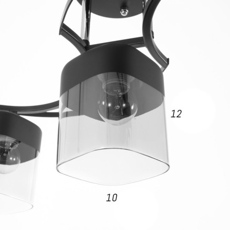 Chandelier 673142/3 E27 40W Black-Khrom 60x14x25.5 cm Bayerlux-5