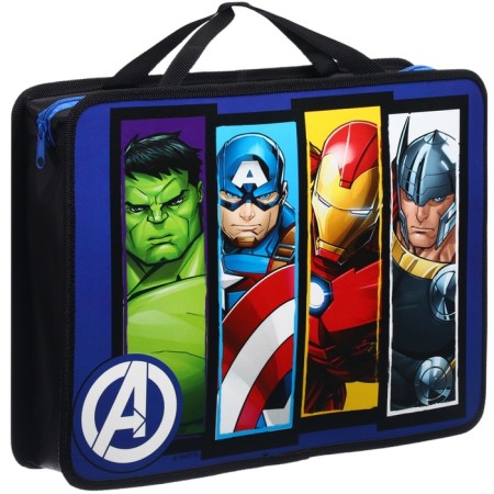 Plastic folder with A4 handles, on lightning, 75x330x260 mm, Avengers-4