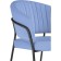 Chair on the metal frame Leo Metal/velor, black/blue 56x52x80 cm