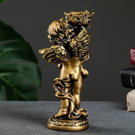 Climb "Angel" in the right hand, gold, 14x8x22 cm, for a candle d = 4 cm-3