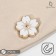 Magnet for a scarf "flower", white color in gold