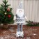 Soft toy "Santa Claus in a suit with a strap, long legs" stands, white-gray
