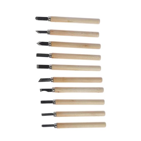 A set of woodcar tundra, wooden handle, 10 pcs.-1