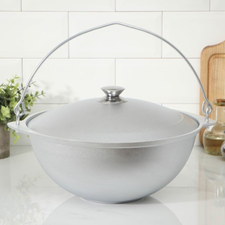 Kazan hiking, 6 l, aluminum cover, silver color-1