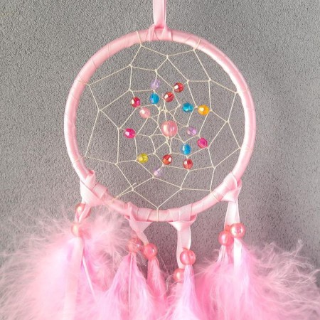 Dreams "Web with pearls" d = 11 cm light pink 40 cm-1