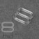 Strap regulator, plastic, 10 mm, 100 pcs, transparent color