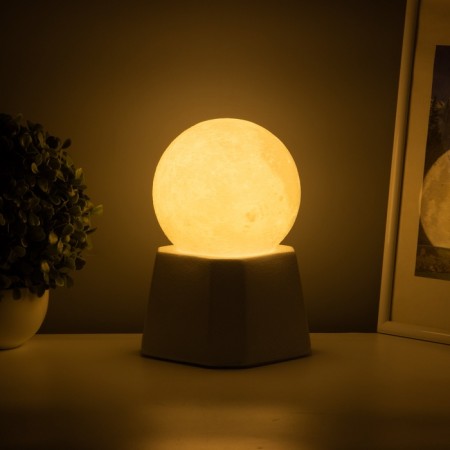 Table lamp "Complete moon" LED 1x40W E27 white 12x12x21cm-1