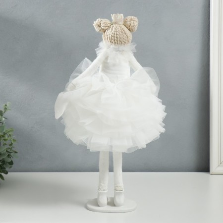 Interior doll "Princess in a white outfit, with heart" 43x18x19.5 cm-2