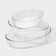 A set of oval baking forms, 3 subjects: 1.5 l, 2 l, 3 l, heat -resistant glass