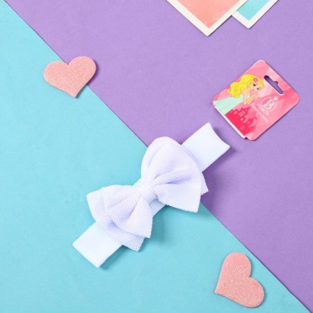 Hair bandage "Olivia" classic, 3x16 cm, white-1