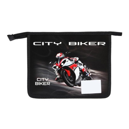 Folder for notebooks A5, 245 x 195 x 50 mm, lightning from above, to 31shk5, "City Biker" (volumetric 3D-risun), laminated cardboard/textiles-2