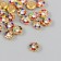 Decor for creativity plastic "Flower color crystals" set 30 pcs gold mix 0.8x0.8 cm