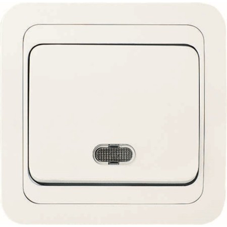 Makel 12021 Mimoza, SP, 10A, 1 key, white/white color.