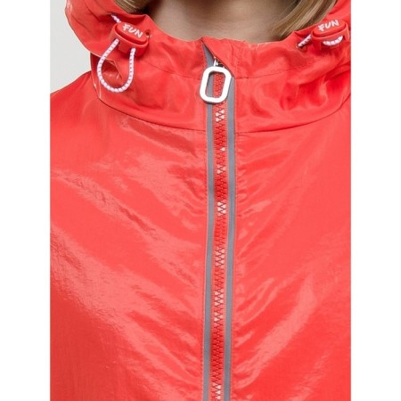 Raincoat for girls, height 134 cm, red color-11