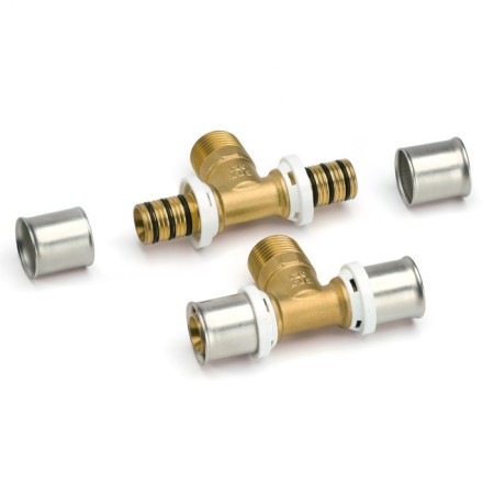 The press-press riifo omni, d = 20 x 1/2 "x 20 mm, external thread, brass