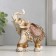 Souvenir Polystone "Elephant in Beige Popone with sapphires" MIX 13.5x11.5x6.5 cm
