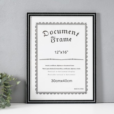 Photo frame plastic 30x40 cm "Double section" Black 42.8x32.8x1 cm