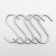 A set of hooks for the railway rail, d = 2.4 cm, 7 cm, 5 pcs, color chrome