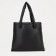 Soper bag with zipper, black color