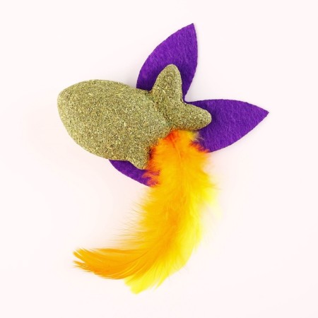 Cat toy "Rainbow Fish" from cat mint, 7.5 x 1.5 cm-1
