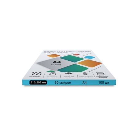 A4 216x303 mm lamination film, 75 μm, 100 pieces, glossy, Geleos-6