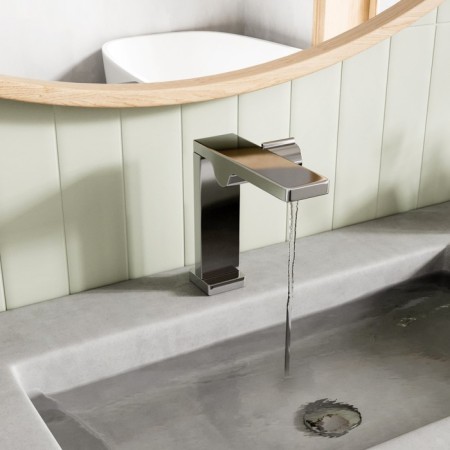 Wasserkraft alme 1510 shell mixer, single -leaf, pour 197 mm, chrome-4
