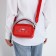 Bag Cross-Bodi with a zipper, red color