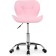 Computer chair Trizor Metal/Eco -leather, Chrome/Pink/White 53x53x69 cm