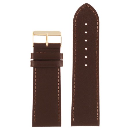 Watch strap, male, 28mm, harness 80 mm, larynx 120 mm, genuine leather, brown-2