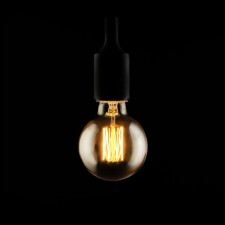 Nonintage incandescent lamp, G80, 40 W, E27, 230 V, 120x80 mm, warm white