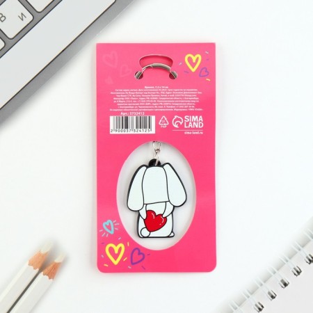 Acrylic key -keychain "Bunny", 3.5 x 10 cm-6