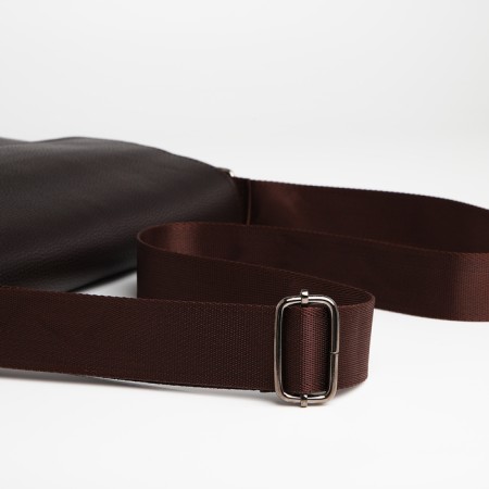 Male Business Bag, Textura, 2 external pockets, brown color-5