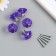 Handle for the casket Metal "Violet Crystal" silver 2.6x2.6x2.4 cm