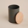Bank for storing bulk products SL Home "Refracto", 11 × 15 cm, gray color, with a bamboo lid