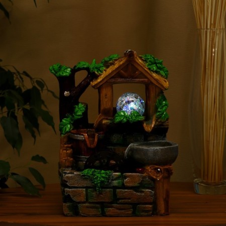 Fountain "Quiet place, house" 16x19x26 cm (with backlight)-2