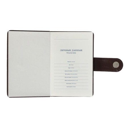 Diary Lowed A6, 100 sheets in a cage, with a strap, PVC cover, mix-5