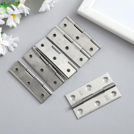 Loop for a casket metal with straight angles silver 3.7x6.7 cm