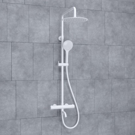 The shower system wasserkraft a188.257.155.wm Thermo, tropical shower, thermostat, white-1
