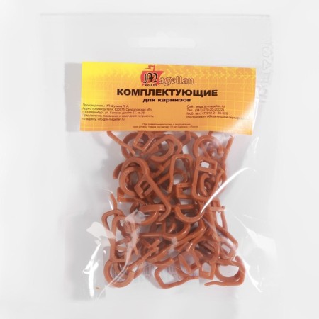 Hook for curtains on a ring, 30 × 13 mm, cherries color-2