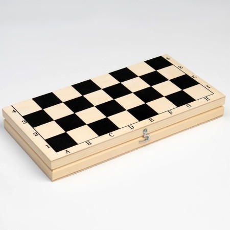 Wooden checkers, board game, with a board 29 x 29 cm, D chips-2.6 cm, h-0.9 cm-2