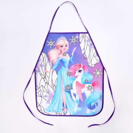 Apron children's apron for creativity under the painting "Cute Princess"-1
