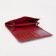 Women's wallet on the button, red color