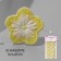 Knitted elements "flowers", 2.8 × 2.8 cm, 10 pcs, yellow/white color