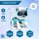 Robot Cat "Jesse" IQ Bot, interactive: sensory, light, sound, musical, dancing, on the battery, in Russian, blue