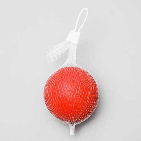 Toy "whole -lit ball" large, 8 cm, rubber, red-1