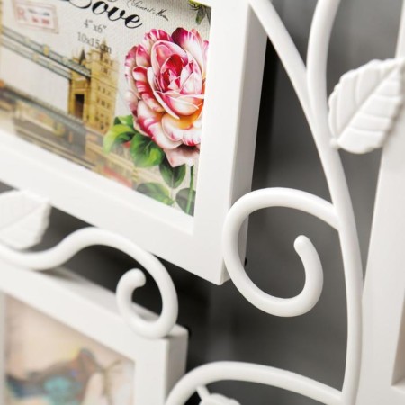 Photo frame plastic in 9 photos 10x15 cm "Binding" White 53x53 cm-1